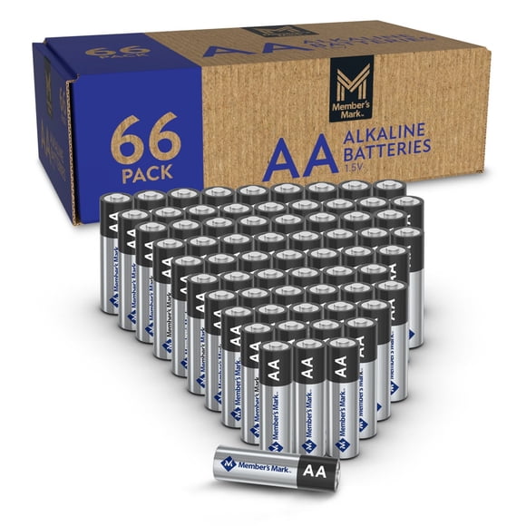 Member's Mark AA Alkaline Batteries, 66-Pack
