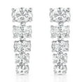 thumbnail image 2 of 925 Sterling Silver Lab Created White Sapphire Graduated Earring, 2 of 5