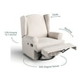 thumbnail image 3 of Storkcraft Serenity Wingback Upholstered Recline Glider (Choose Your Color), 3 of 9