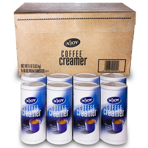 N'joy Non-Dairy Coffee Creamer, 16 oz Canister, 8/Carton