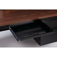 thumbnail image 12 of Hirsh Double Pedestal Office Desk With Center Drawer, Black/Walnut, 12 of 15