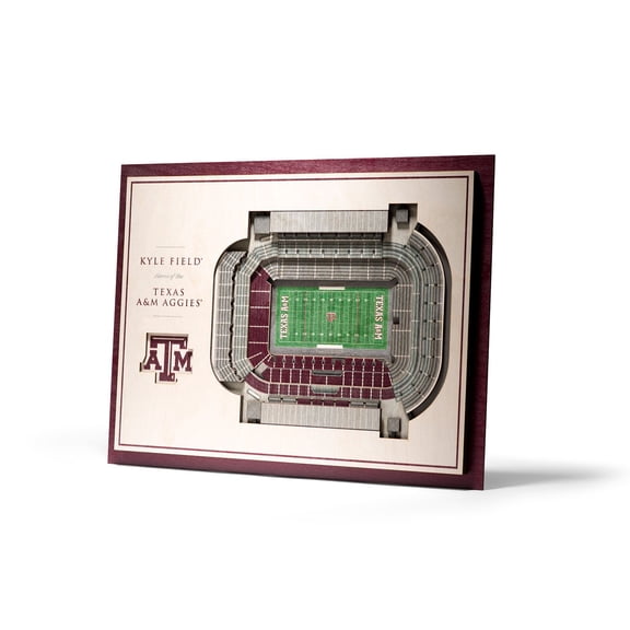YouTheFan Texas A&M Aggies 17"x13" 3D 5 Layer Stadium View Wall Art