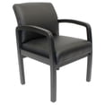 thumbnail image 2 of BOSS Office Antimicrobial Vinyl Wood Frame Guest Arm Chair, 2 of 7