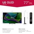 thumbnail image 3 of LG 77" Class C3-Series 4K OLED UHD Smart WebOS 23 w/ThinQ AI TV - OLED77C3AUA, 3 of 15