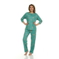 thumbnail image 1 of Flora Nikrooz 2 Piece 3/4 Sleeve Henley PJ Set, 1 of 11