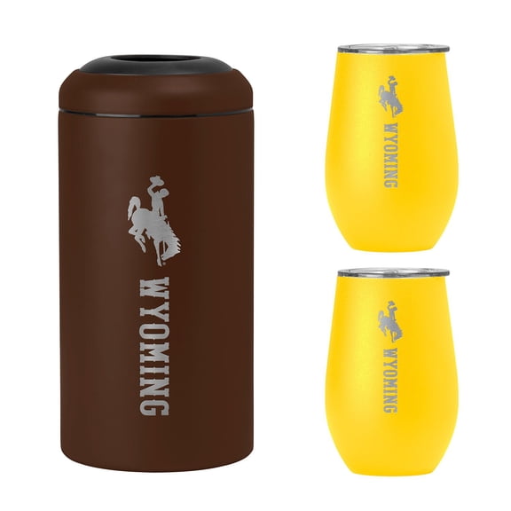 NCAA Stainless Steel Wine Chiller and Tumbler Set