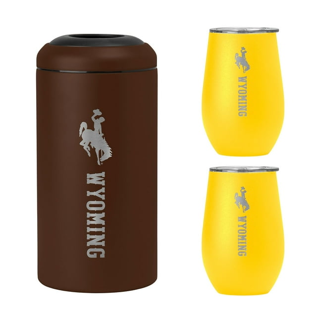 NCAA Stainless Steel Wine Chiller and Tumbler Set
