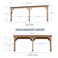 thumbnail image 12 of Backyard Discovery 20' x 20' Kingsport Cedar Carport/Gazebo, 12 of 13