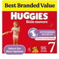 thumbnail image 1 of Huggies Little Movers Baby Diapers, Sizes 3-8, 1 of 14