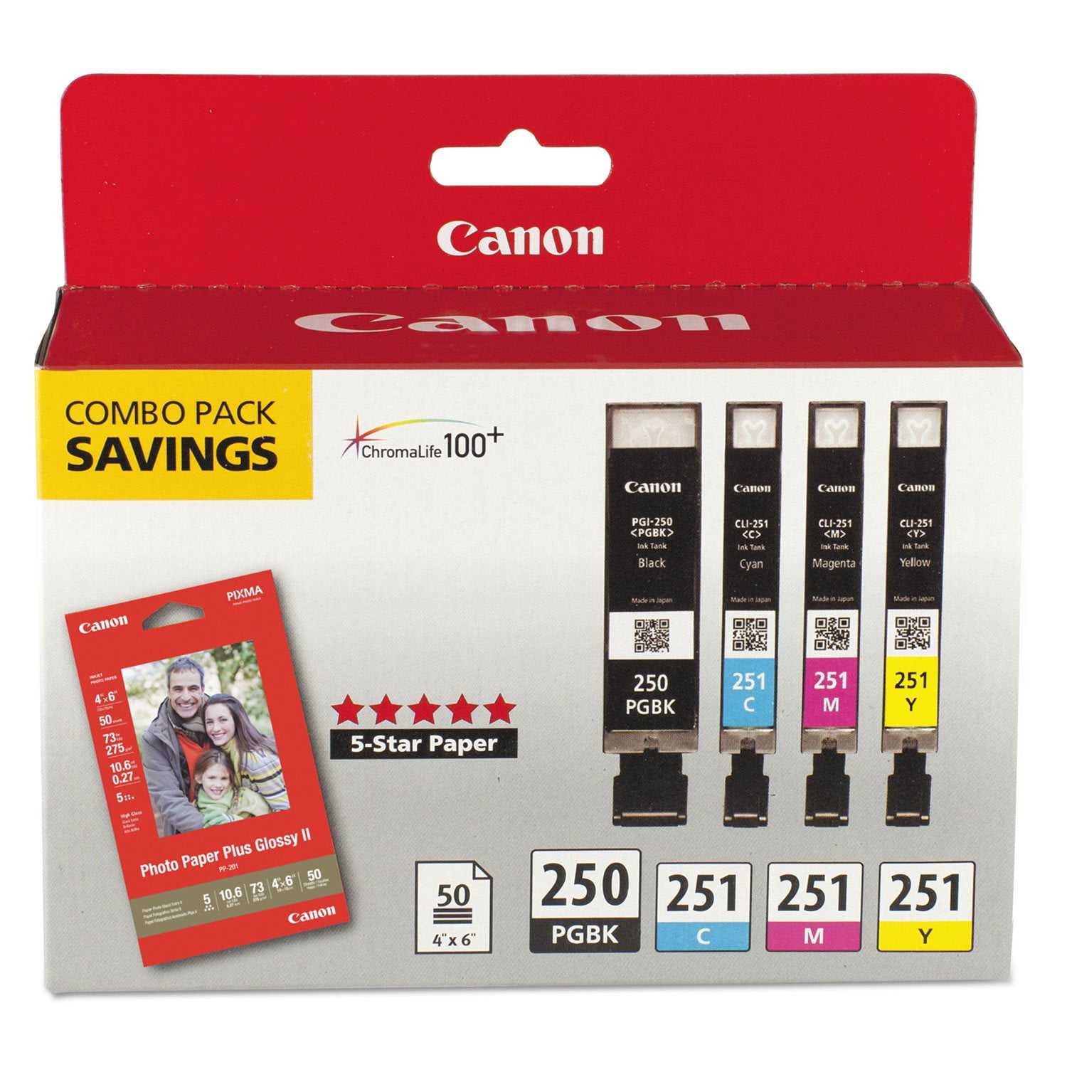 Canon PGI-250BK/CLI-251 Ink Tank Cartridge Combo (4 pk.) - Samsclub.com