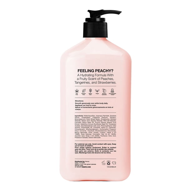 Hempz Juicy Peach Lotion and Vanilla & Coconut Moisturizer Spray