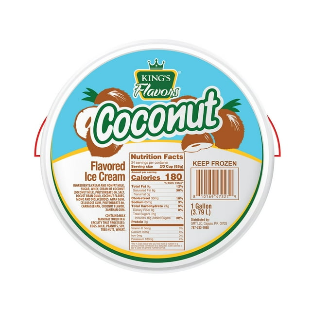 King's Flavor Coconut Ice Cream, 4 qt.