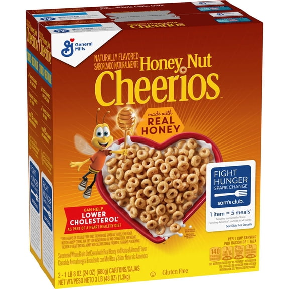 Honey Nut Cheerios Cereal, 48 oz.