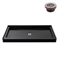thumbnail image 3 of Streamline 60 in. x 36 in. Alcove Acrylic Shower Base With Left, Center or Right Drain / Glossy Black or White, 3 of 9