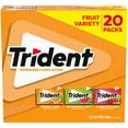 thumbnail image 1 of Trident Fruit Sugar Free Gum Variety Pack, 14 pcs.., 20 pk., 1 of 8