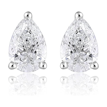 Lab Created 2.00 CT. T.W. Fancy Cut Diamond Stud Earrings in 18K Gold