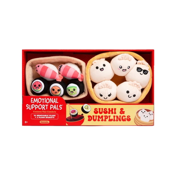 Emotional Support Sushi and Dumplings Plush Bundle
