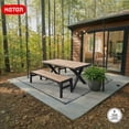 thumbnail image 5 of Keter Porto Resin Outdoor Picnic Table Furniture Set, 3pc, 5 of 16