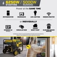 thumbnail image 4 of 6,250 / 5,000 Watt Champion Electric Start Tri Fuel RV Ready Portable Generator with CO Shield, LPG and NG Hoses - 201602, 4 of 10