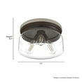 thumbnail image 4 of Hunter Devon Park Clear Glass 3 Light Flush Mount Ceiling Light Fixture, 4 of 7
