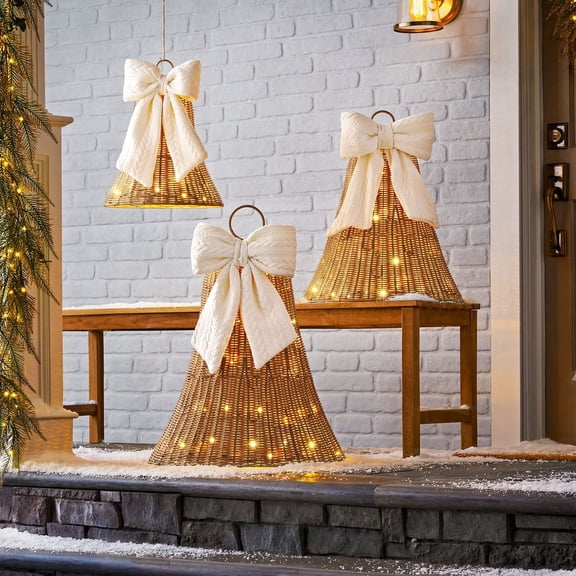 Member's Mark Pre-Lit Woven Bells, Set of 3