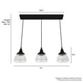 thumbnail image 4 of Hunter Cypress Grove Glass 3 Light Pendant Light Fixture, Round Cluster and Linear Cluster, 4 of 9