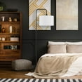 thumbnail image 6 of Globe Electric Barden Floor Lamp in Matte Black with Linen Shade and LED Bulb, 6 of 9