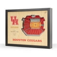 thumbnail image 1 of YouTheFan Houston Cougars 25-Layer Basketball Stadium View 3D Wall Art, 1 of 5