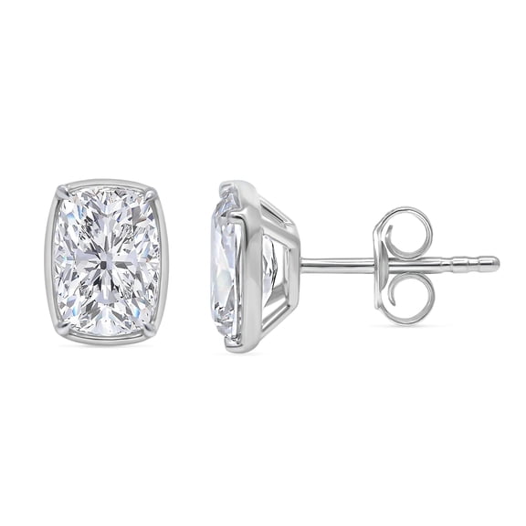 Lab Created Diamond Cushion Cut Diamond Stud Earrings