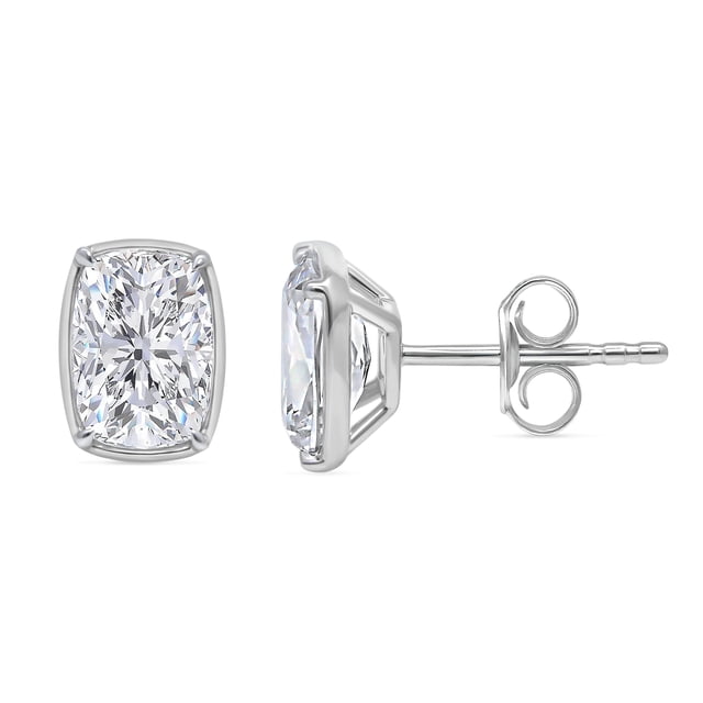 Lab Created Diamond Cushion Cut Diamond Stud Earrings