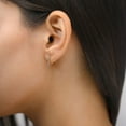 thumbnail image 6 of 0.23 CT. T.W. Round Cut Heart Shaped Diamond Hoop Earrings in 14K Gold, 6 of 6