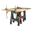 thumbnail image 4 of Worx Clamping Sawhorse Pair with Bar Clamps, Built-in Shelf, Cord Hooks, 4 of 10