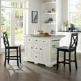thumbnail image 1 of Crosley Furniture Julia Stainless Steel Top Island With Back Stools, Assorted Colors, 1 of 13