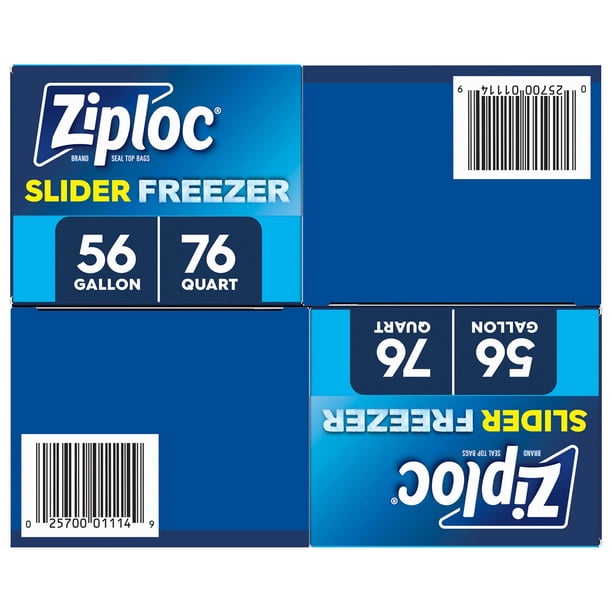 Ziploc Slider Freezer Bags, Variety Pack, 132 ct. - Samsclub.com
