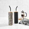 thumbnail image 5 of Member's Mark 24-oz Stainless Steel Insulated Tumblers With Wood Lids And Stainless Steel Straws, Assorted Colors 2 pk., 5 of 6