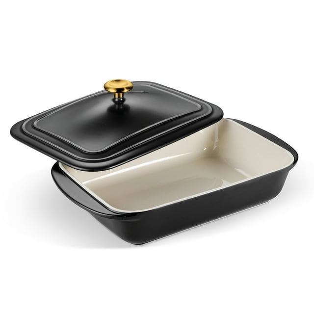 Tramontina 13.6" x 9.6" Ceramic Covered Bakeware with Stainless Steel Knob (Choose Color)
