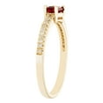 thumbnail image 3 of Baguette Cut Gemstone and 0.10 CT. T.W. Diamond Ring in 14K Gold, 3 of 4