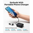 thumbnail image 2 of Soundcore by Anker P41i Noise Cancelling Bluetooth Wireless Earbuds with Phone Stand and Phone Charger with Built-In USB-C Cable and USB-C to Lightning Adapter, Black, 2 of 7