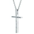 thumbnail image 2 of 0.10 CT. T.W. Diamond Cross Pendant in Sterling Silver, 2 of 4