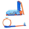 thumbnail image 4 of Hot Wheels Speed Drop Transport, 5 Toy Cars, Track Creator Loop, Straight Piece & Flipper, 4 of 6