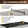 thumbnail image 7 of Barrington Billiards Monteray 7’ Drop Pocket Pool Table, 3-in-1 Dining Top & Table Tennis with Game Accessories, 7 of 7