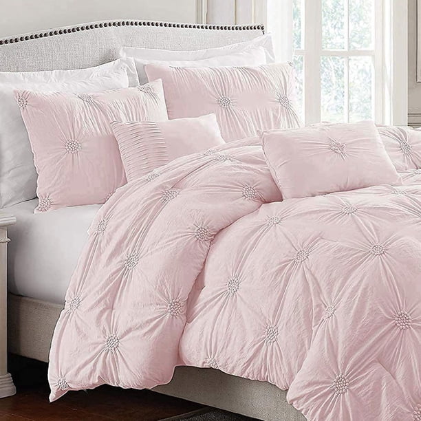Ultra Plush Floral Pintuck Comforter Set, Assorted Sizes