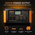 thumbnail image 6 of 2,000 Watt Wattbricks Energy Inc. MP2000 Portable Power Station Solar Generator, 6 of 7