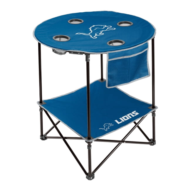 NFL 27.6" Round Tailgate Table with Shelf