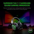 thumbnail image 2 of Razer Kraken Ultimate RGB USB Surround Sound Gaming Headset with ANC Microphone, 2 of 9