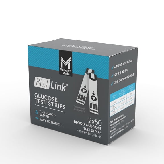 Member's Mark BluLink Glucose Test Strips 100 ct.