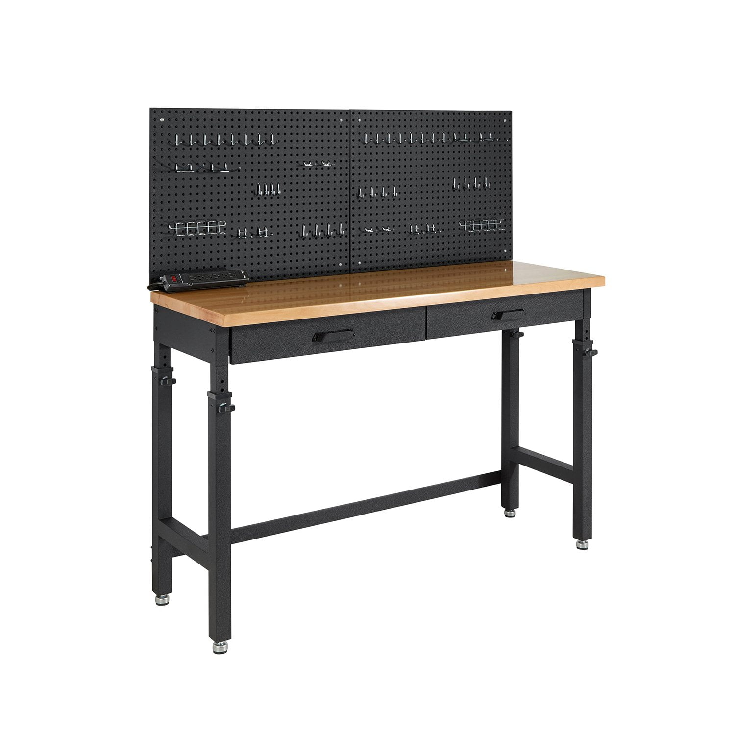 Member's Mark Height Adjustable 2-Drawer Workbench with Pegboard