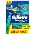 thumbnail image 1 of Gillette Sensor2 Plus Lubrastrip Pivoting Head Disposable Razors, 52 ct., 1 of 10