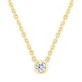 thumbnail image 1 of 0.07 CT. T.W. Round Cut Bezel Diamond Pendant Necklace in 14K Gold, 1 of 1