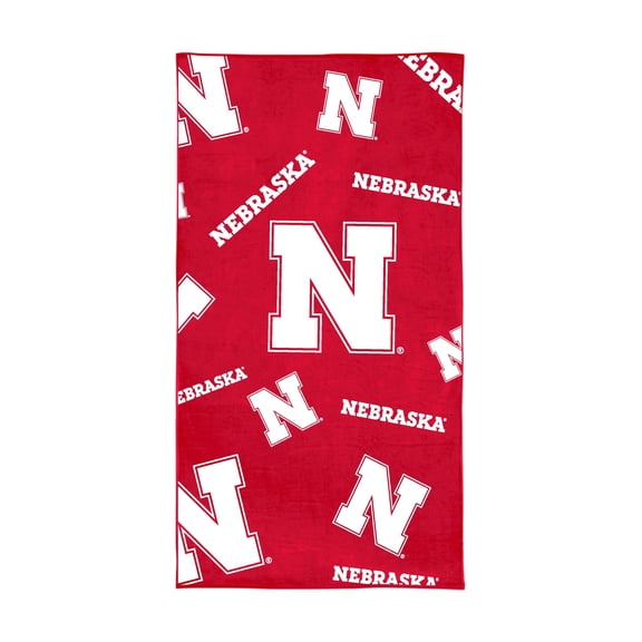 Logo Brands Nebraska Cornhuskers 38"x72" Beach Towel